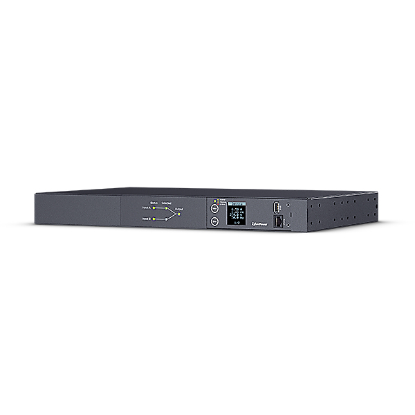 CyberPower Systems CyberPower PDU24004, ATS PDU, Metered, Rackmount 1U, ATS Eingang (2x) 230V/10A IEC-320 C14, Ausgang 10A/IEC-320 C13 (12), Managed, Geändert, 1U, Einphasig, Rackmount, Horizontal, Stahl