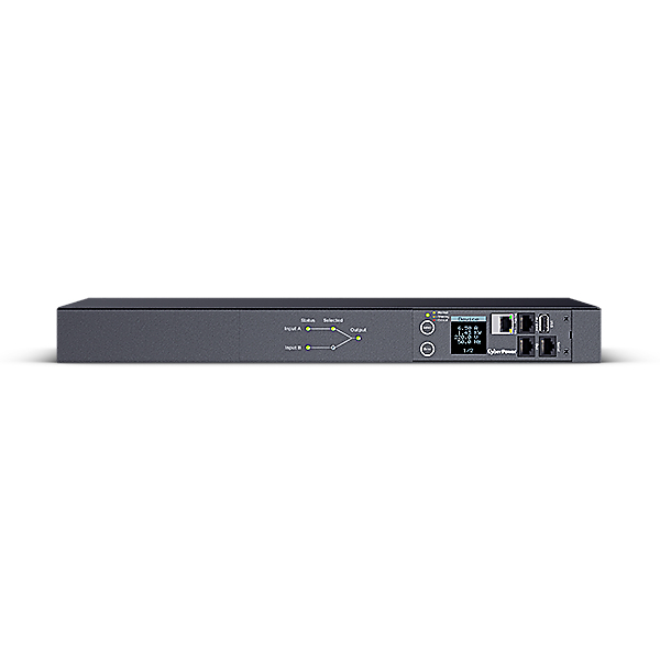 Zweites Bild vonCyberPower Systems CyberPower PDU44004, Rackmount 1U, ATS PDU, Switched, ATS Eingang (2) 230V/10A IEC-320 C14, Ausgang 10A/IEC-320 C13 (12), SNMP-Netzwerkanschluss, PowerPanel Software, Managed, Geändert, 1U, Einphasig, Horizontal, Stahl, Schwarz