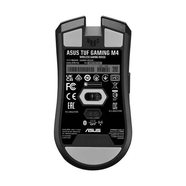 Zweites Bild vonASUS TUF Gaming M4 Wireless, rechts, Optisch, RF Wireless + Bluetooth, 12000 DPI, Schwarz