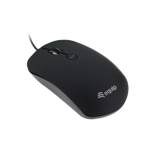 Zweites Bild vonEquip USB-Komfortmaus, Beidhändig, Optisch, USB Typ-A, 1600 DPI, Schwarz