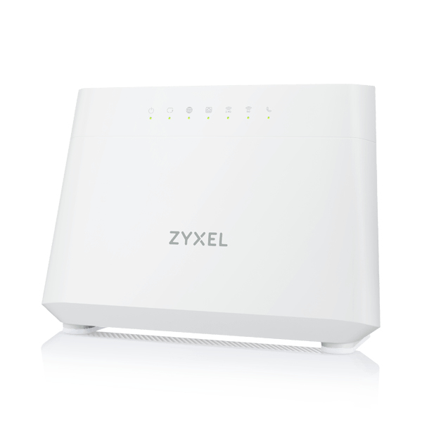 ZyXEL DX3301-T0, Wi-Fi 6 (802.11ax), Dual-Band (2,4 GHz/5 GHz), Eingebauter Ethernet-Anschluss, ADSL, Weiß, Tabletop-Router