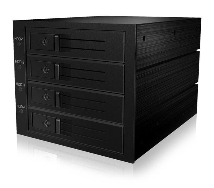 ICY BOX IB-564SAS-12G, 1,79 kg, Schwarz