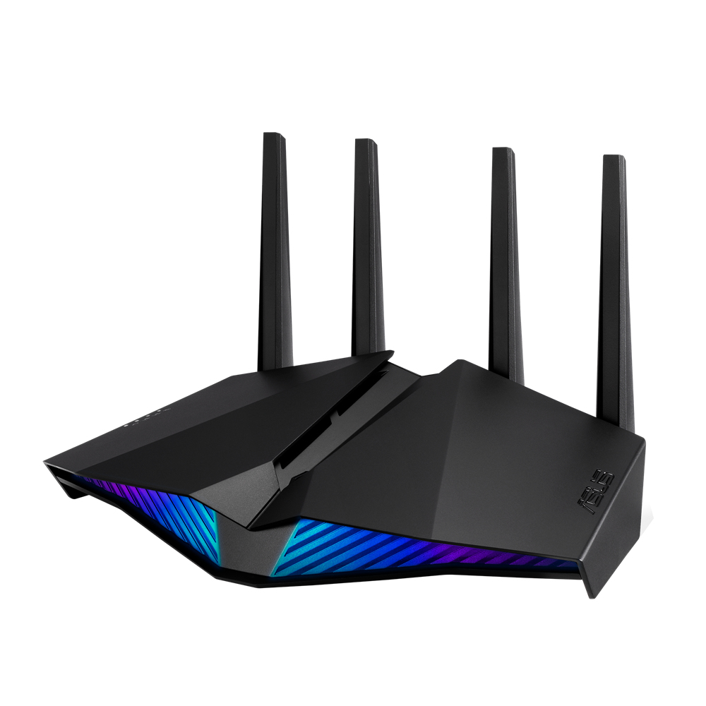 ASUS RT-AX82U, Wi-Fi 6 (802.11ax), Dual-Band (2,4 GHz/5 GHz), Ethernet/LAN, Schwarz, Tabletop-Router