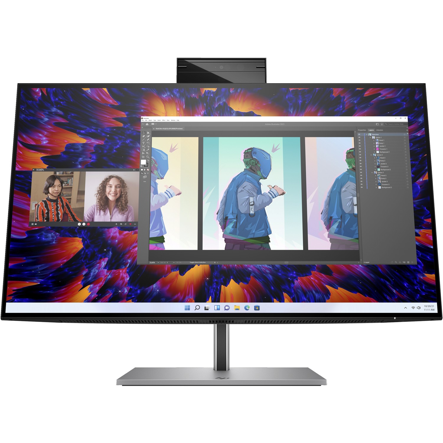 HP Z24m G3 QHD-Konferenzdisplay, 60,5 cm (23.8"), 2560 x 1440 Pixel, Quad HD, LCD, 5 ms, Silber