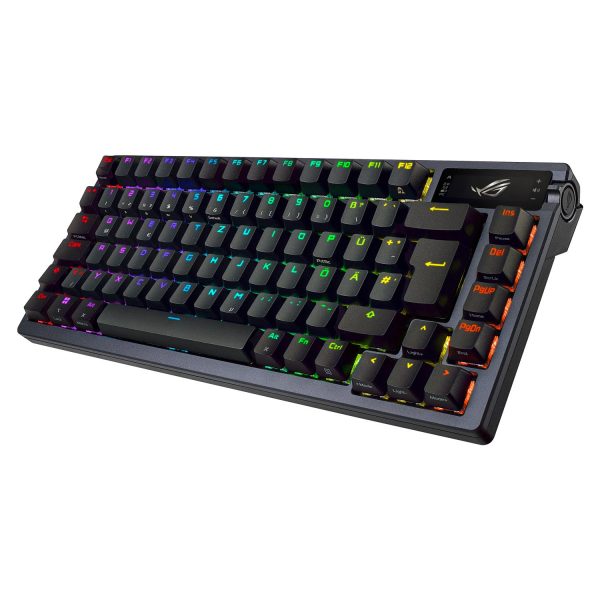 Zweites Bild vonASUS ROG Azoth, Verkabelt & Kabellos, USB + RF Wireless + Bluetooth, Mechanischer Switch, QWERTY, RGB-LED, Schwarz