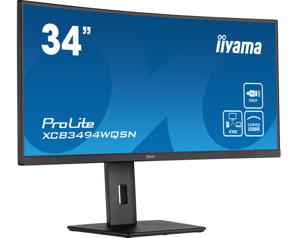 Iiyama ProLite XCB3494WQSN-B5, 86,4 cm (34"), 3440 x 1440 Pixel, UltraWide Quad HD, 0,4 ms, Schwarz
