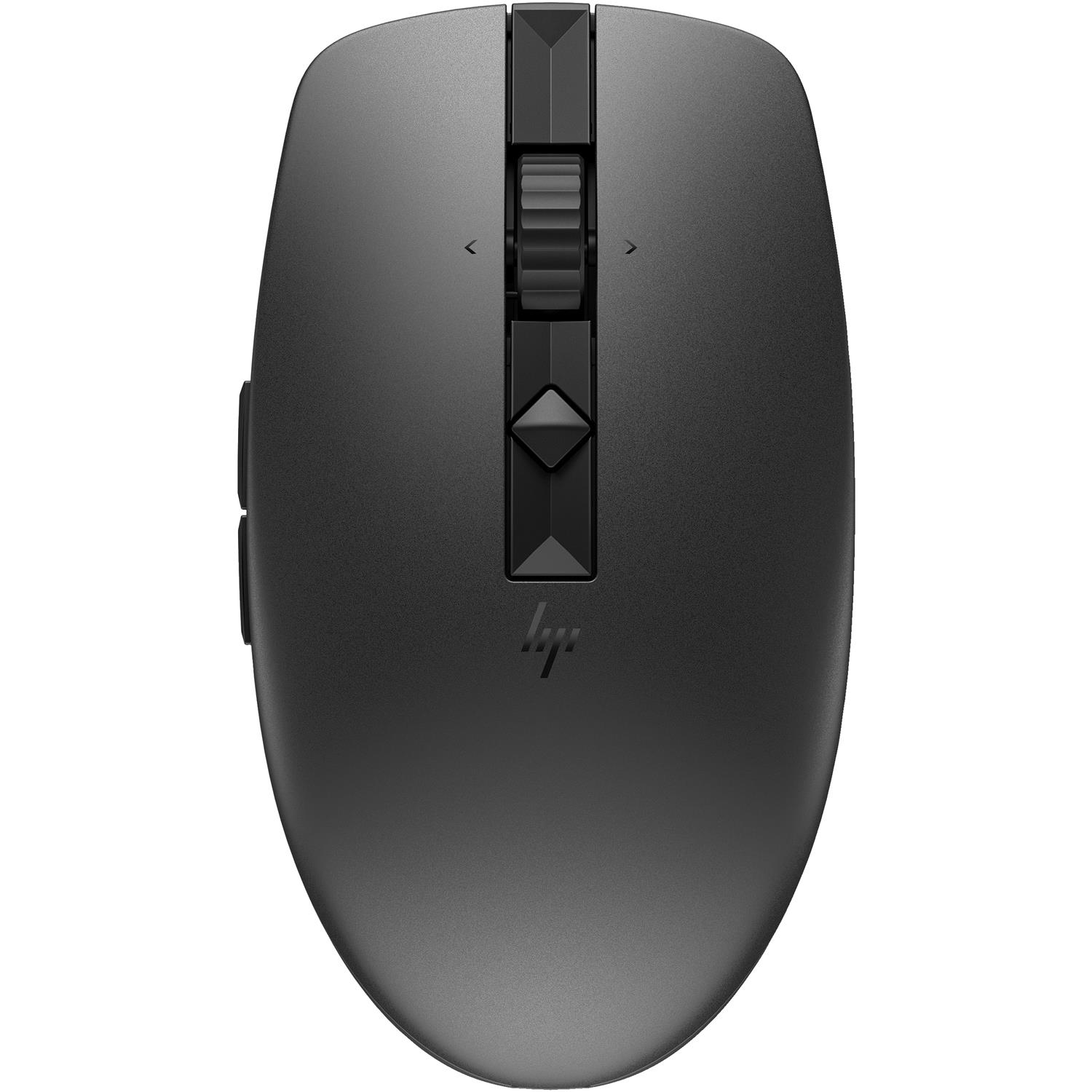 Zweites Bild vonHP 715 Wiederaufladbare Maus für mehrere Geräte, Beidhändig, RF Wireless + Bluetooth, 3000 DPI, Schwarz