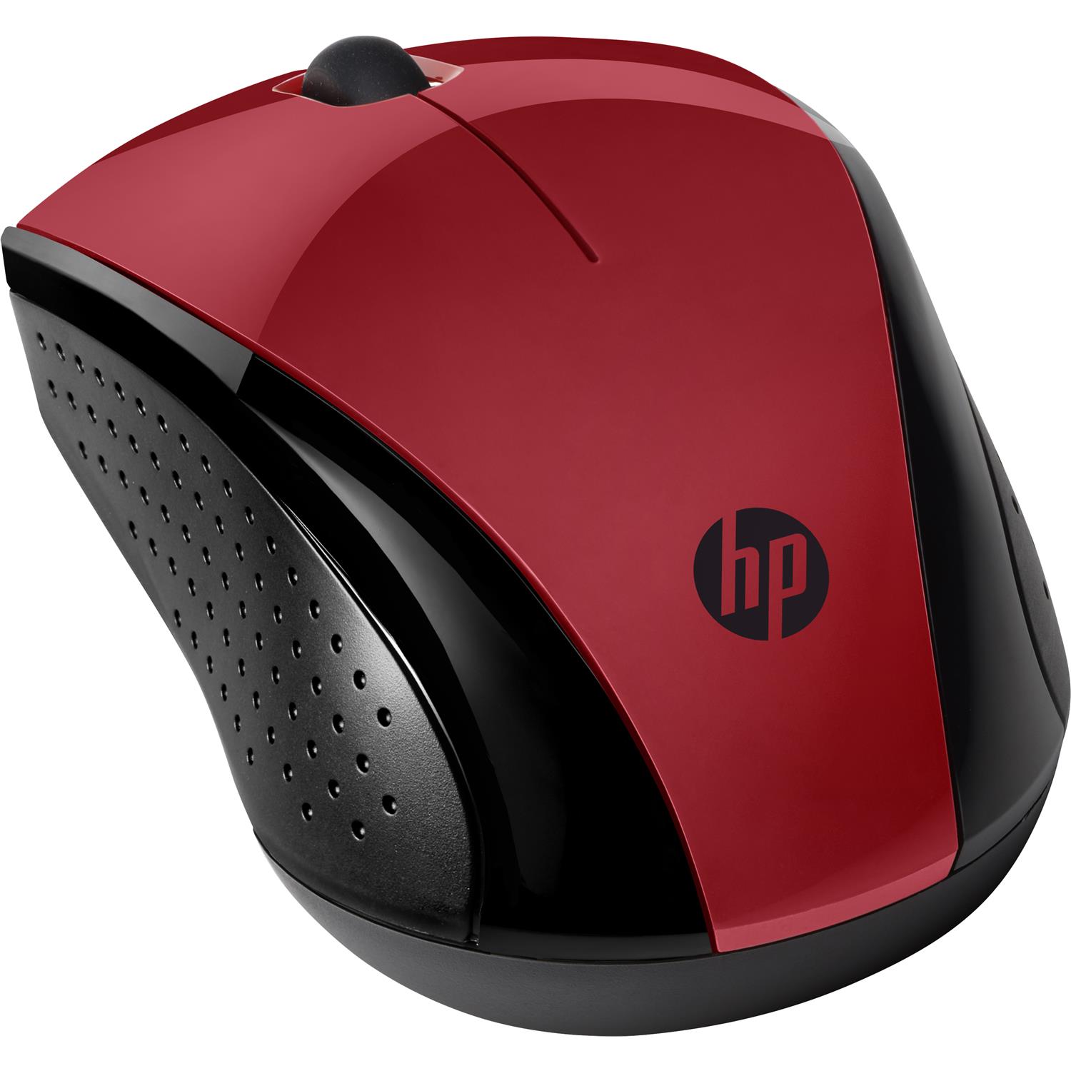 Zweites Bild vonHP Wireless-Maus 220 (Sunset Red), Beidhändig, Optisch, RF Wireless, 1600 DPI, Schwarz, Rot
