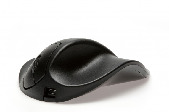 Bakker HandShoeMouse Righthanded Small Wireless, rechts, Optisch, RF Wireless, 1000 DPI, Schwarz