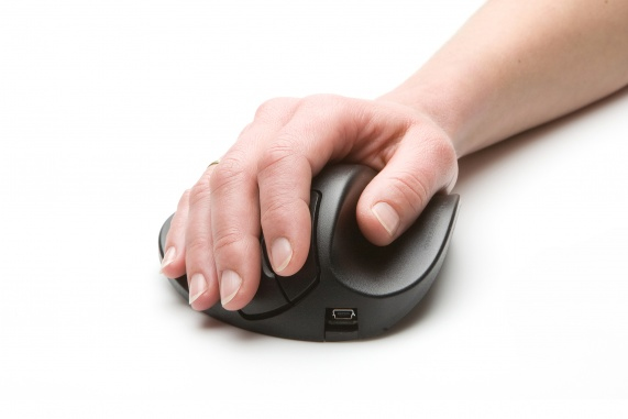 Zweites Bild vonBakker HandShoeMouse Righthanded Small Wireless, rechts, Optisch, RF Wireless, 1000 DPI, Schwarz