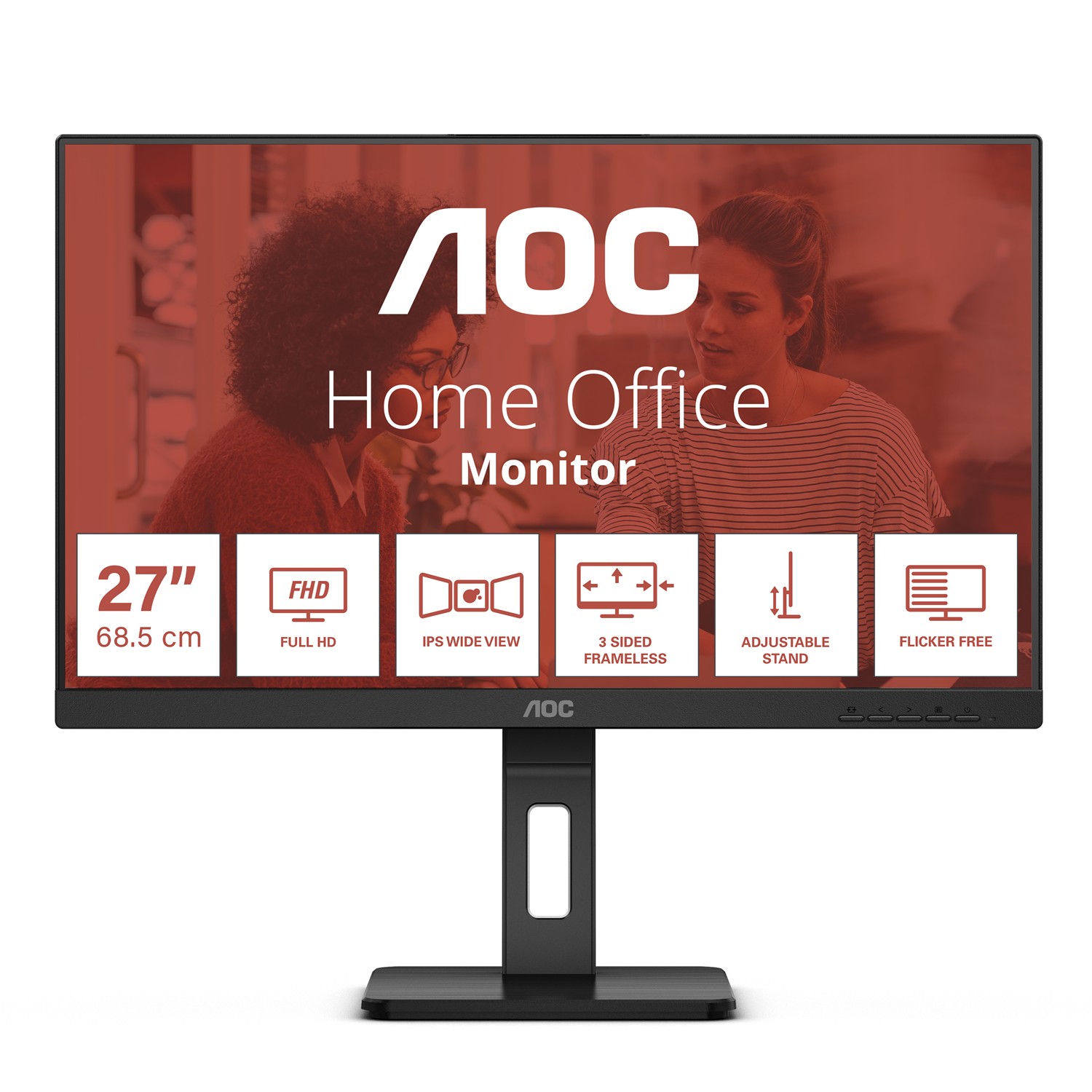 AOC E3 27E3QAF, 68,6 cm (27"), 1920 x 1080 Pixel, Full HD, LED, 4 ms, Schwarz