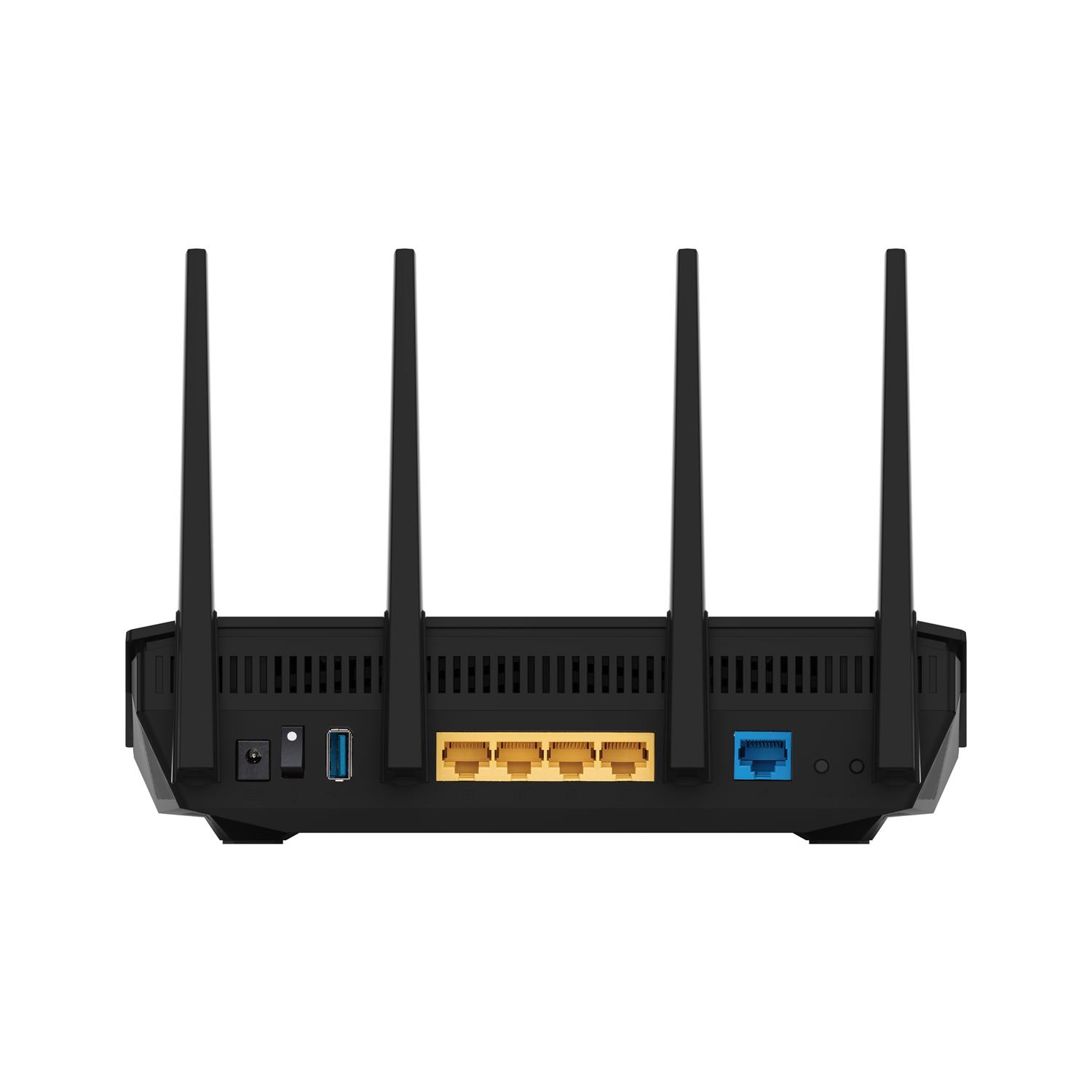 Zweites Bild vonASUS RT-AX5400, Wi-Fi 6 (802.11ax), Dual-Band (2,4 GHz/5 GHz), Ethernet/LAN, Schwarz, Tabletop-Router