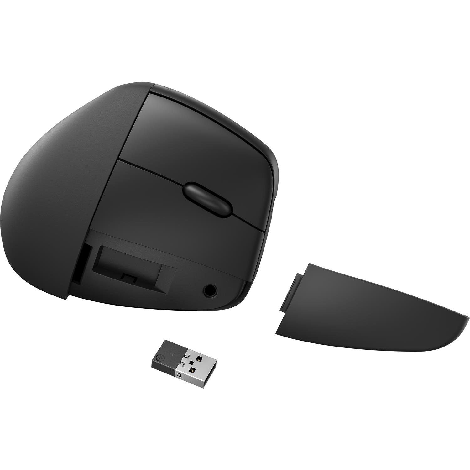 HP 925 Ergonomische vertikale Maus, rechts, Vertikale Ausführung, RF Wireless + Bluetooth, 4000 DPI, Schwarz
