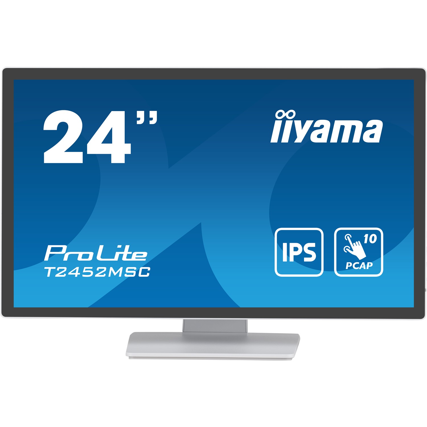 Iiyama ProLite T2452MSC-W1, 60,5 cm (23.8"), 1920 x 1080 Pixel, Full HD, LCD, 14 ms, Weiß