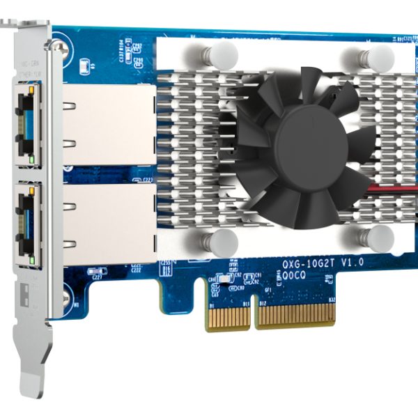 QNAP QXG-10G2T, Eingebaut, Kabelgebunden, PCI Express, Ethernet, 10000 Mbit/s, Grün