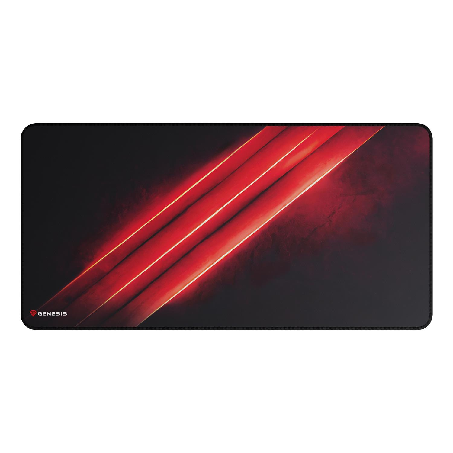 Zweites Bild vonnatec GENESIS Carbon 500 Maxi Flash G2, Schwarz, Rot, Abbildung, Stoff, Gummi, Anti-Rutsch-Basis, Gaming-Mauspad