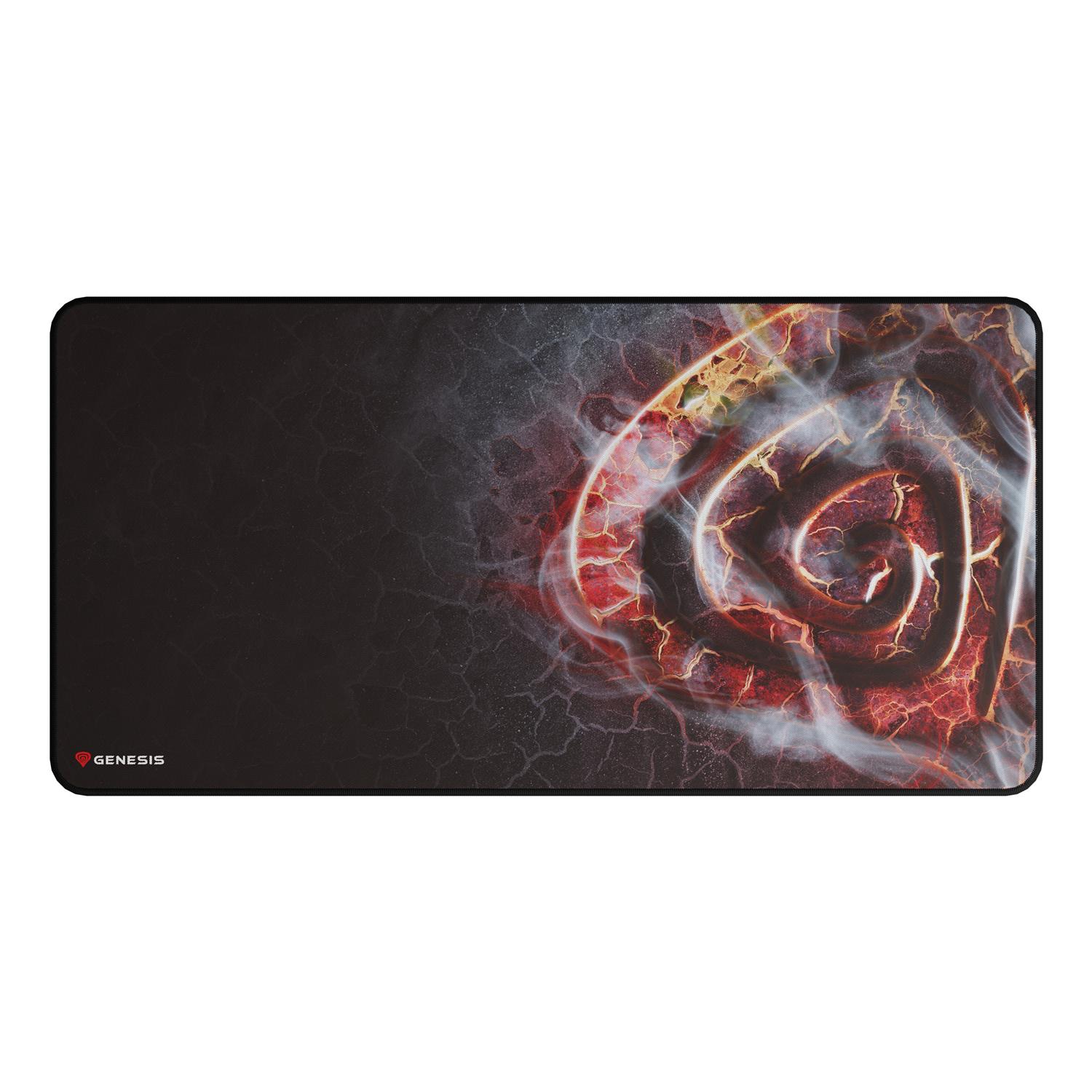 natec GENESIS Carbon 500 Maxi Lava G2, Mehrfarbig, Abbildung, Stoff, Gummi, Anti-Rutsch-Basis, Gaming-Mauspad