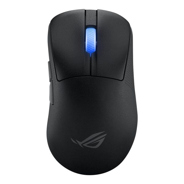 ASUS ROG Keris II Ace Wireless AimPoint Black, rechts, Optisch, RF Wireless + Bluetooth + USB Type-A, 42000 DPI, Schwarz