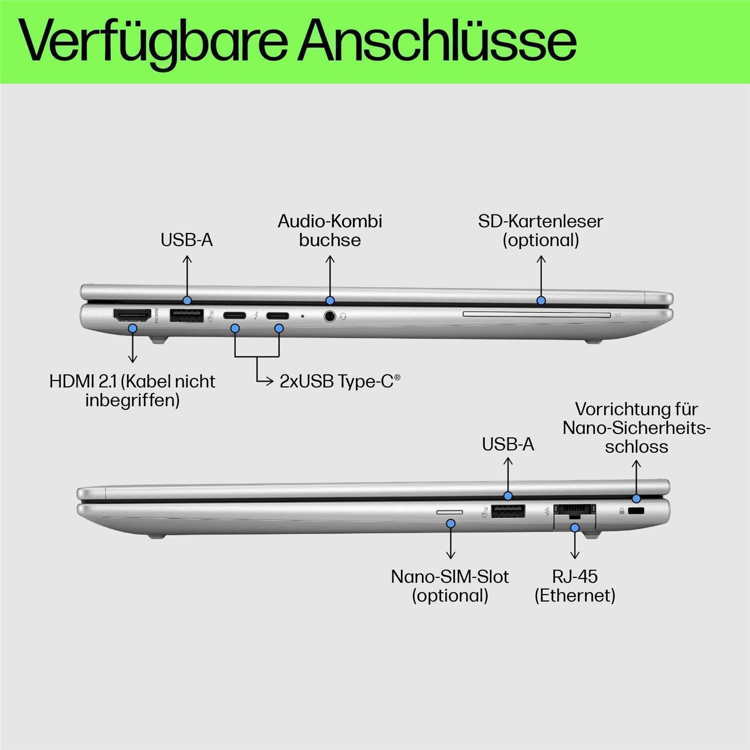 Zweites Bild vonHP EliteBook 660 G11, Intel Core Ultra 5, 40,6 cm (16"), 1920 x 1200 Pixel, 16 GB, 512 GB, Windows 11 Pro