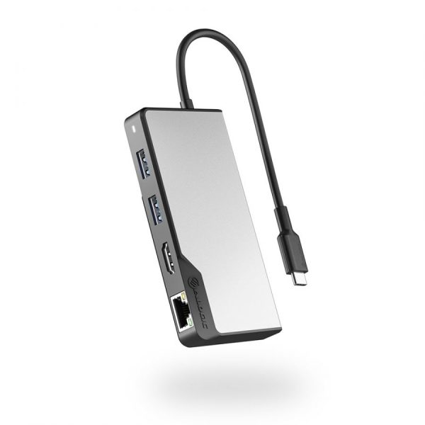 Alogic UCFUPRGEV2-SGR, USB 3.2 Gen 1 (3.1 Gen 1) Type-C, 100 W, 100,1000 Mbit/s, Schwarz, Grau, 60 Hz, HDMI, RJ-45, USB 3.2 Gen 1 (3.1 Gen 1) Type-A, USB 3.2 Gen 1 (3.1 Gen 1) Type-C
