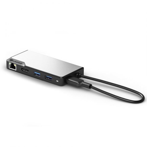 Zweites Bild vonAlogic UCFUPRGEV2-SGR, USB 3.2 Gen 1 (3.1 Gen 1) Type-C, 100 W, 100,1000 Mbit/s, Schwarz, Grau, 60 Hz, HDMI, RJ-45, USB 3.2 Gen 1 (3.1 Gen 1) Type-A, USB 3.2 Gen 1 (3.1 Gen 1) Type-C