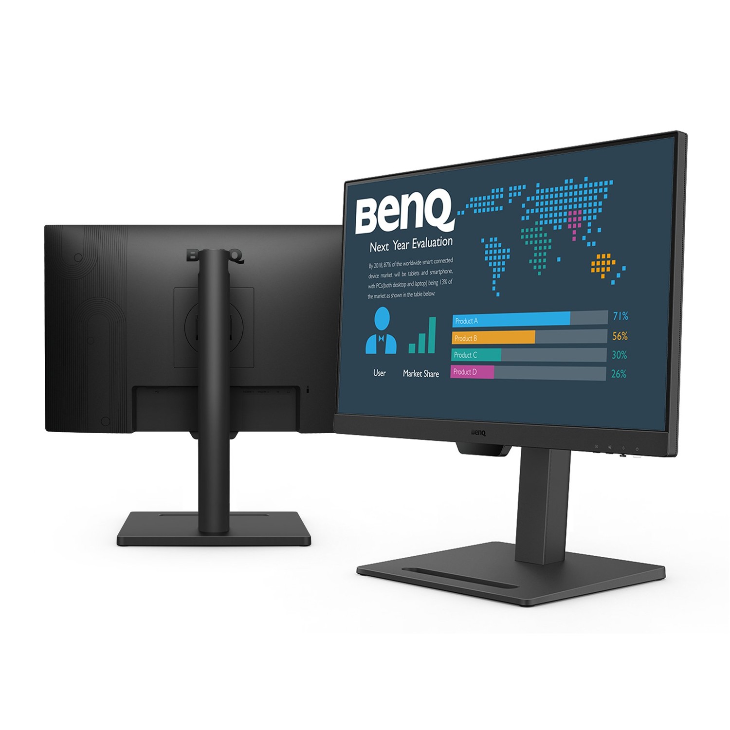Zweites Bild vonBenQ BL2490T, 60,5 cm (23.8"), 1920 x 1080 Pixel, Full HD, 5 ms, Schwarz