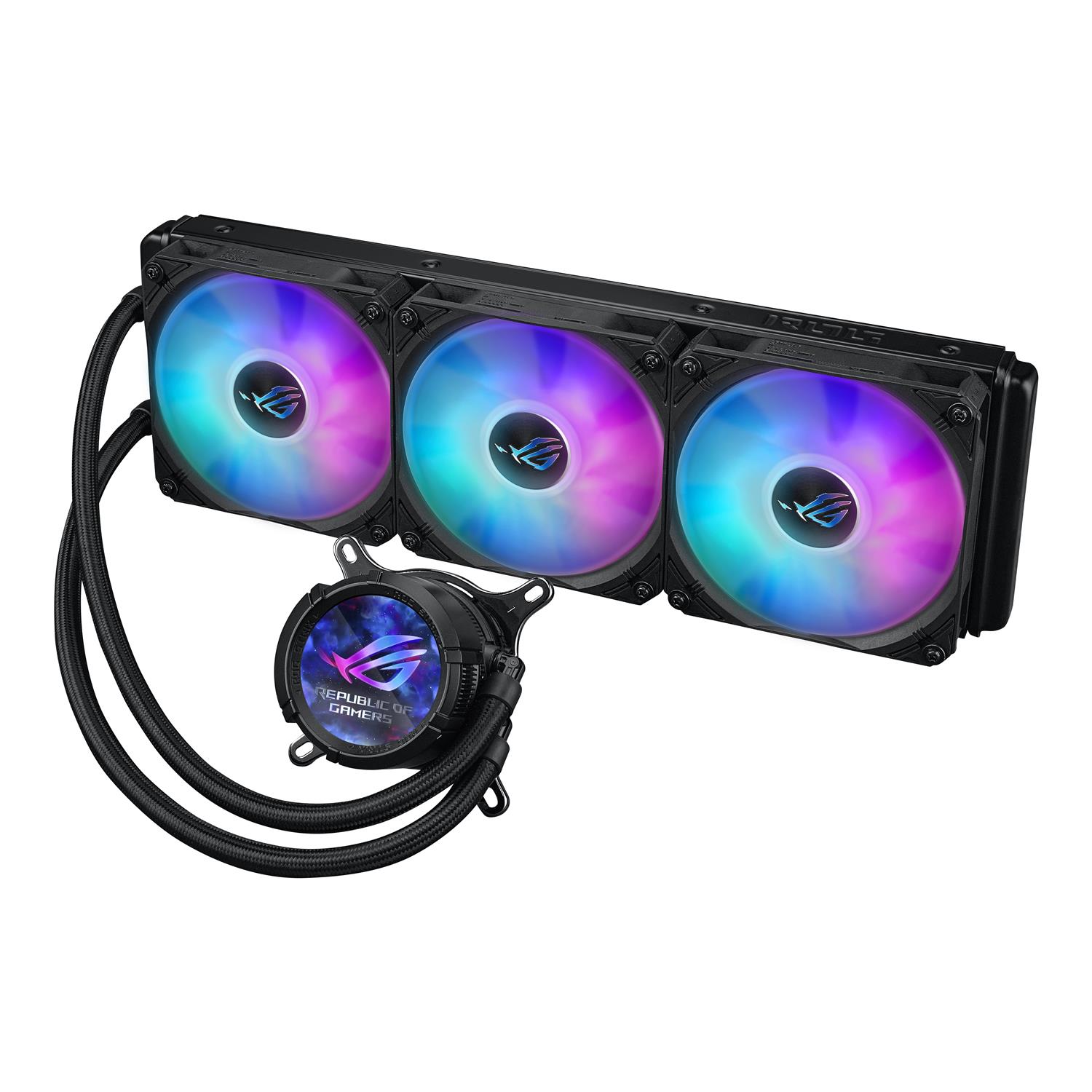 Zweites Bild vonASUS ROG STRIX LC III 360 ARGB, All-in-One-Flüssigkeitskühler, 12 cm, Schwarz