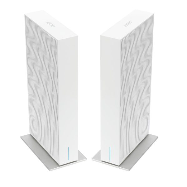 Acer Wave 7, wifi 7 Mesh Router, EU plug, dual pack, Wi-Fi 7 (802.11be), Dual-band (2.4GHz + 5GHz or 2.4GHz + 6GHz), Ethernet/LAN, Tabletop-Router