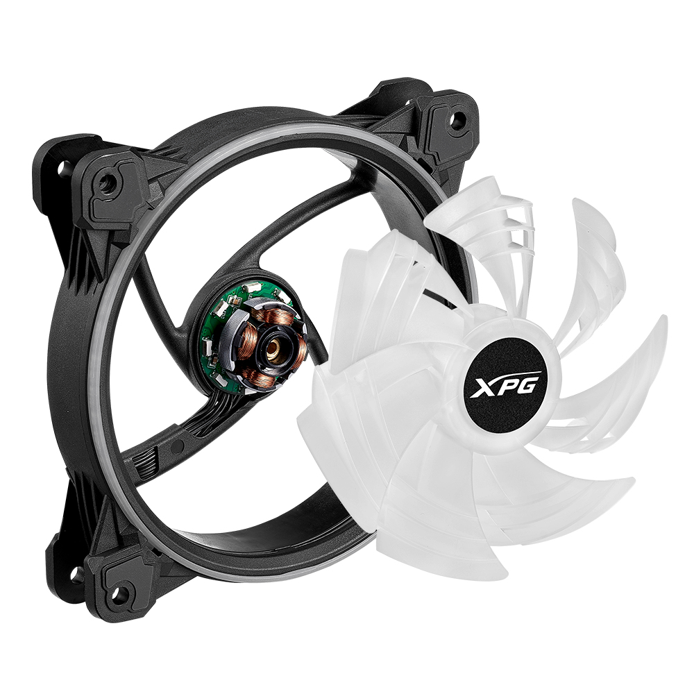 Zweites Bild vonXPG HURRICANE 120 ARGB PWM Schwarz, Ventilator, 12 cm, 600 RPM, 2000 RPM, Schwarz