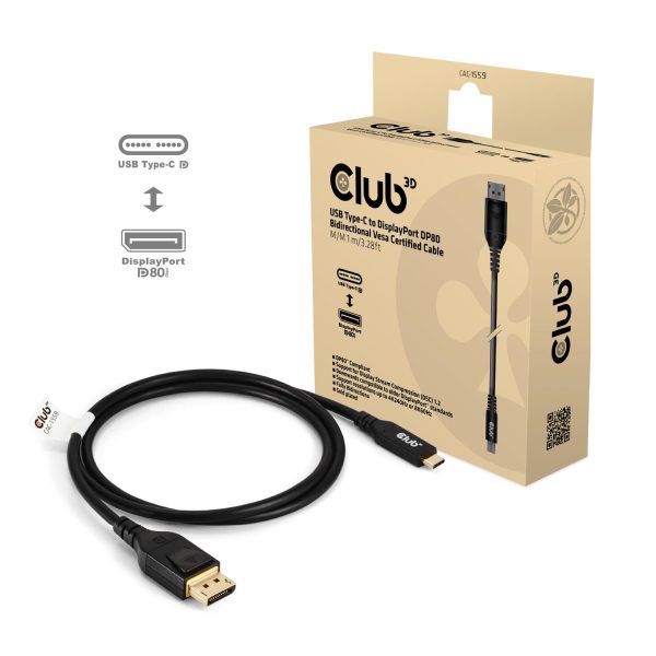 Club 3D Kabel USB Typ C DP 2.1 10K60Hz St/St - Kabel - Digital/Daten