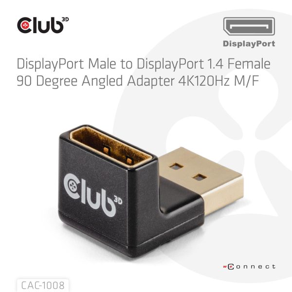 Zweites Bild vonClub 3D Adapter DisplayPort>** - 90° - Adapter