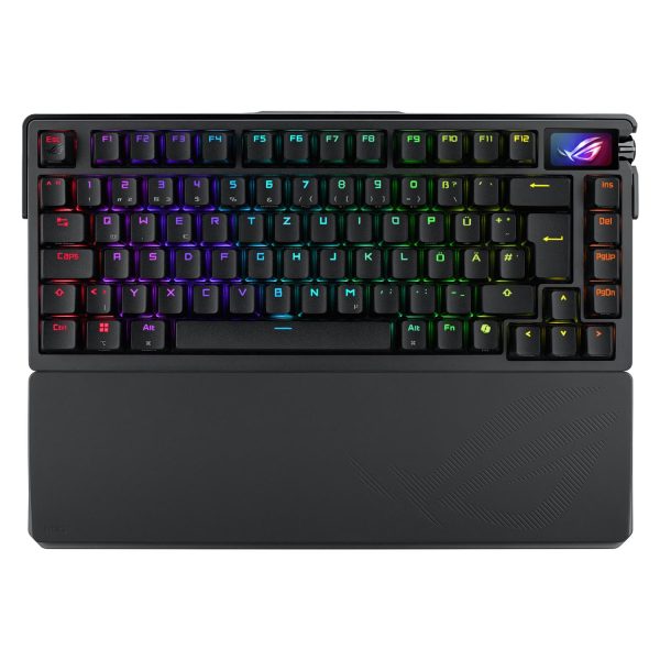 ASUS ROG Azoth Extreme, Verkabelt & Kabellos, USB + RF Wireless + Bluetooth, Mechanischer Switch, QWERTZ, RGB-LED, Schwarz