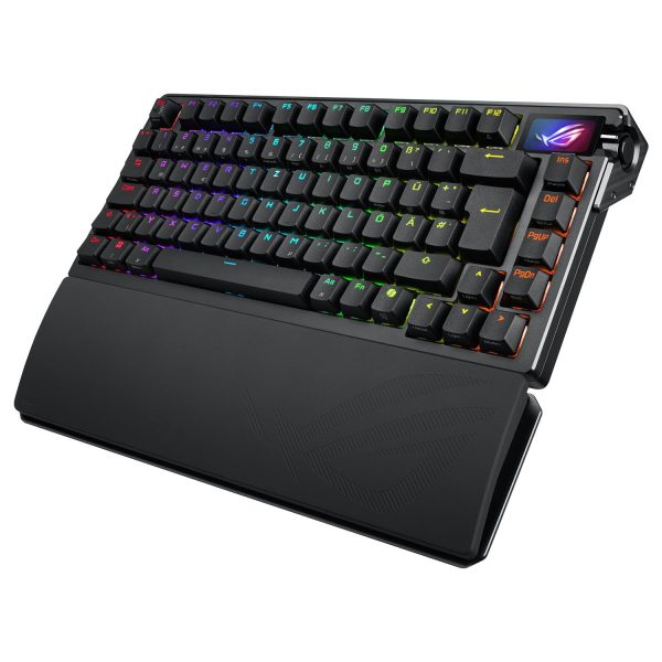 Zweites Bild vonASUS ROG Azoth Extreme, Verkabelt & Kabellos, USB + RF Wireless + Bluetooth, Mechanischer Switch, QWERTZ, RGB-LED, Schwarz
