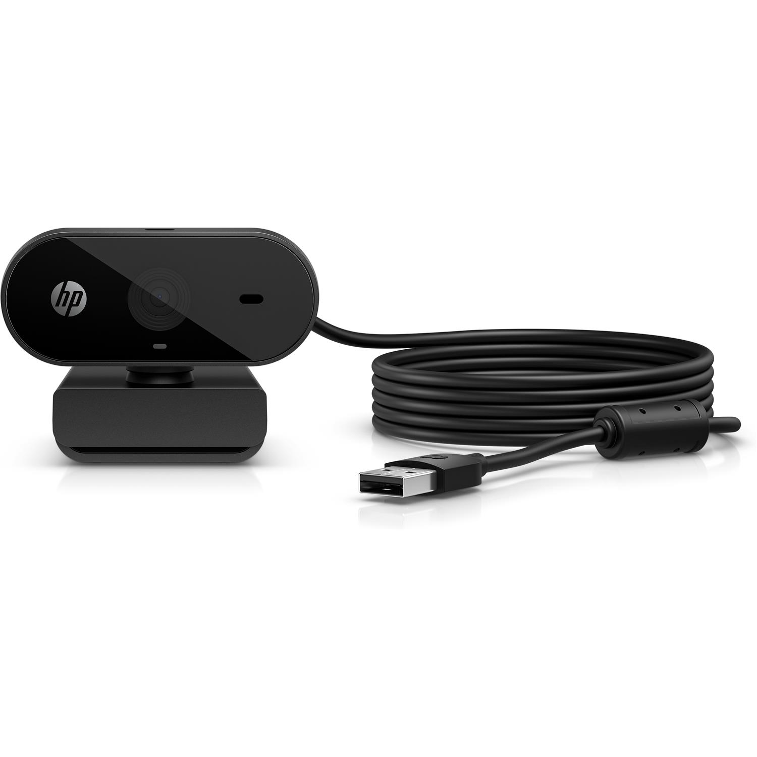 HP 320 FHD-Webcam, 1920 x 1080 Pixel, Full HD, 30 fps, USB, Schwarz, Clip / Ständer