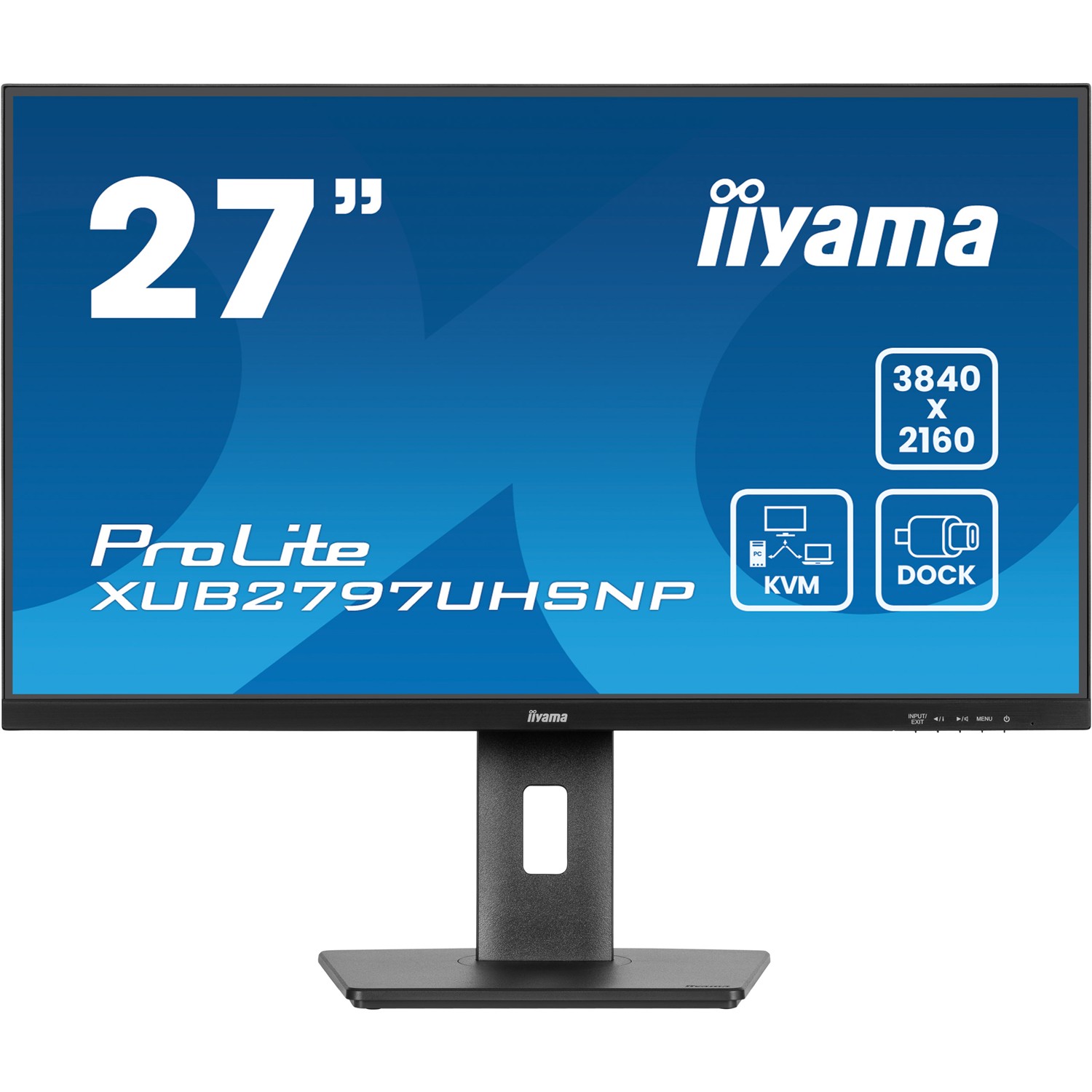 Iiyama ProLite XUB2797UHSNP-B1, 68,6 cm (27"), 3840 x 2160 Pixel, 4K Ultra HD, LED, 4 ms, Schwarz