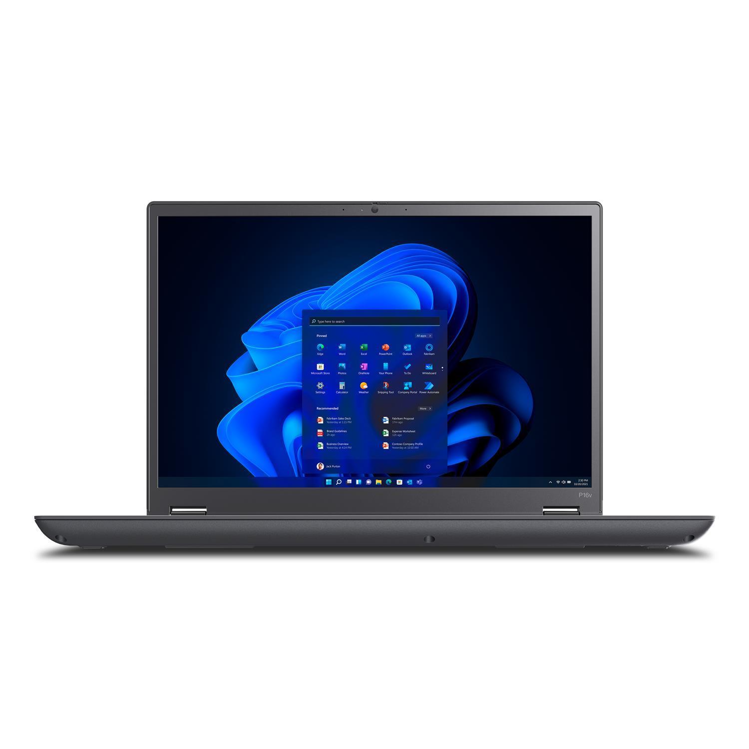 Zweites Bild vonLenovo ThinkPad P16v Gen 1 (AMD), AMD Ryzen™ 9 PRO, 4 GHz, 40,6 cm (16"), 1920 x 1200 Pixel, 64 GB, 1 TB