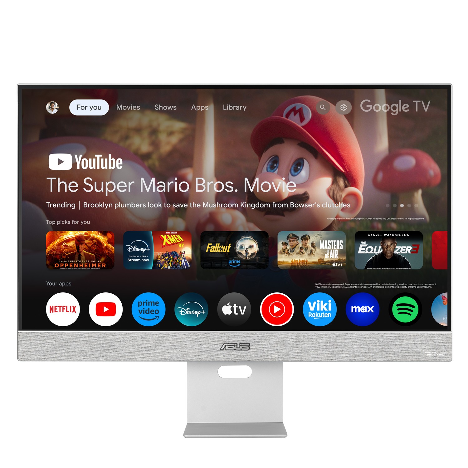 ASUS ZenScreen Smart Monitor MS27UC, 68,6 cm (27"), 3840 x 2160 Pixel, 4K Ultra HD, LCD, 5 ms, Grau