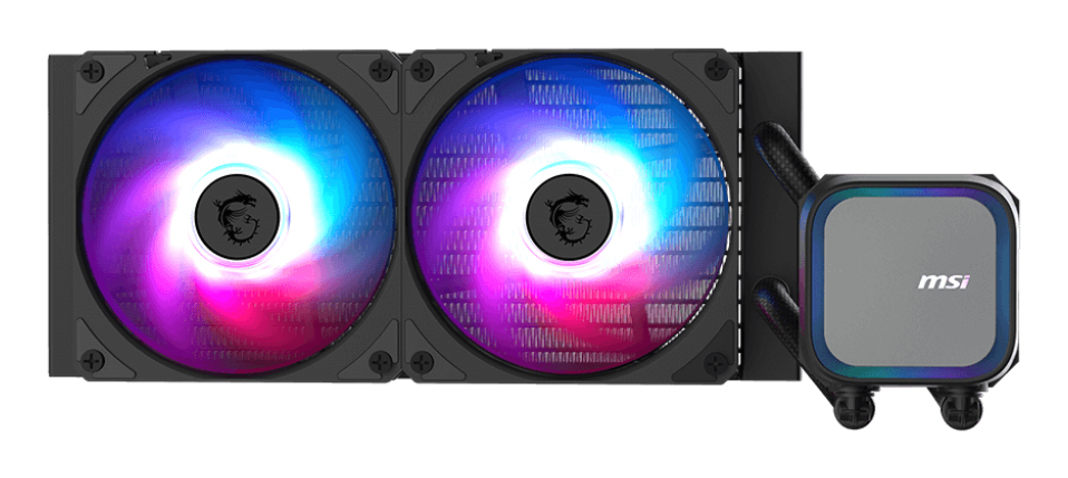 Zweites Bild vonMSI MAG Coreliquid A13 240, All-in-One-Flüssigkeitskühler, 12 cm, Schwarz