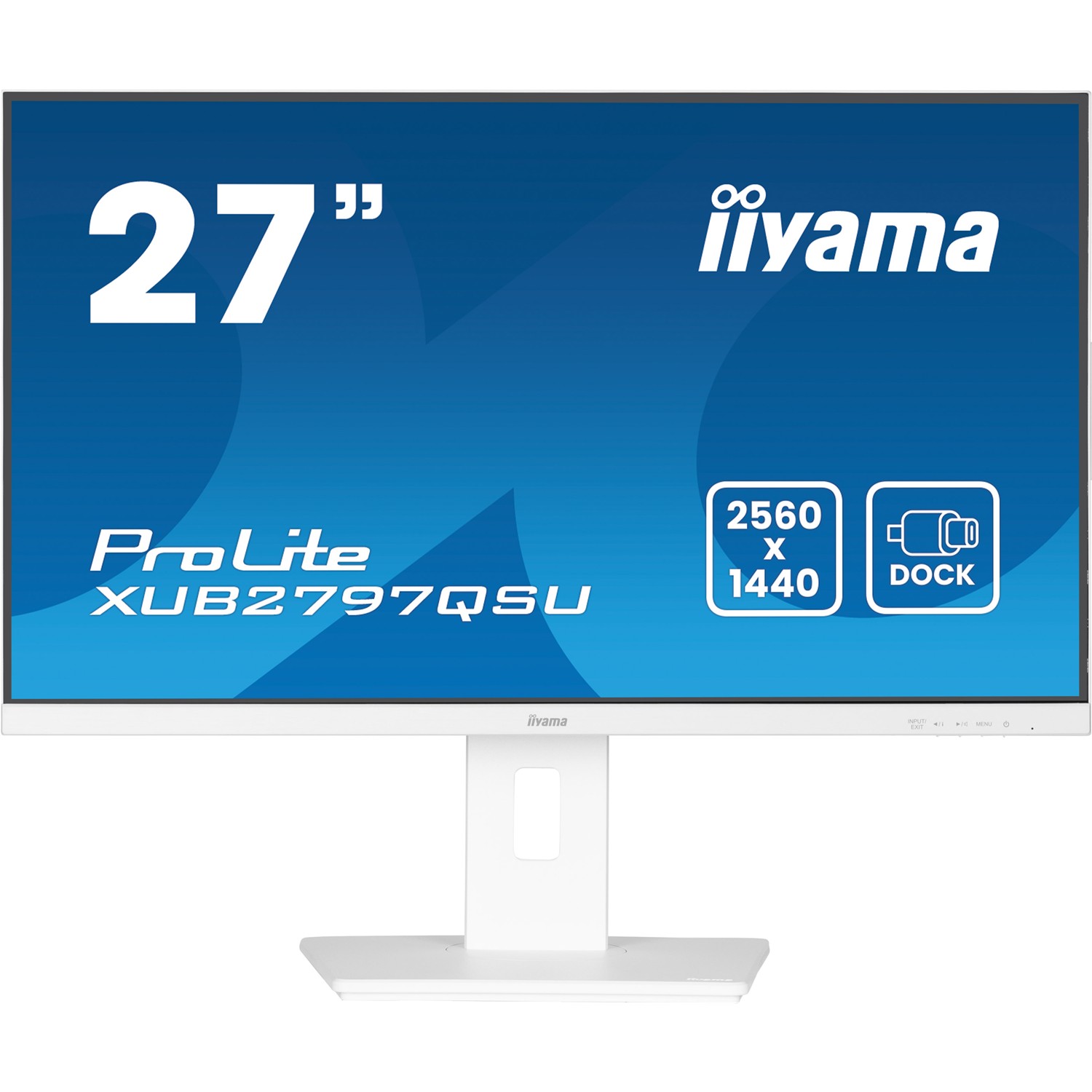 Iiyama ProLite XUB2797QSU-W2, 68,6 cm (27"), 2560 x 1440 Pixel, Quad HD, LED, 1 ms, Weiß