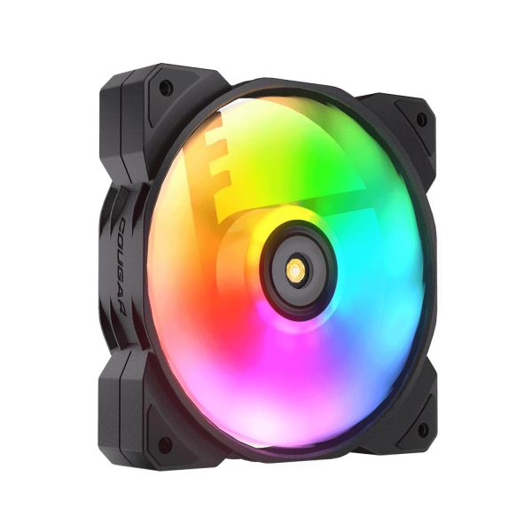 Zweites Bild vonCougar Gaming Gehäuse Lüfter MHP 120 ARGB, Schwarz (3 in one Package), Luftkühlung, 12 cm, 143,53 m³/h, Schwarz, Weiß