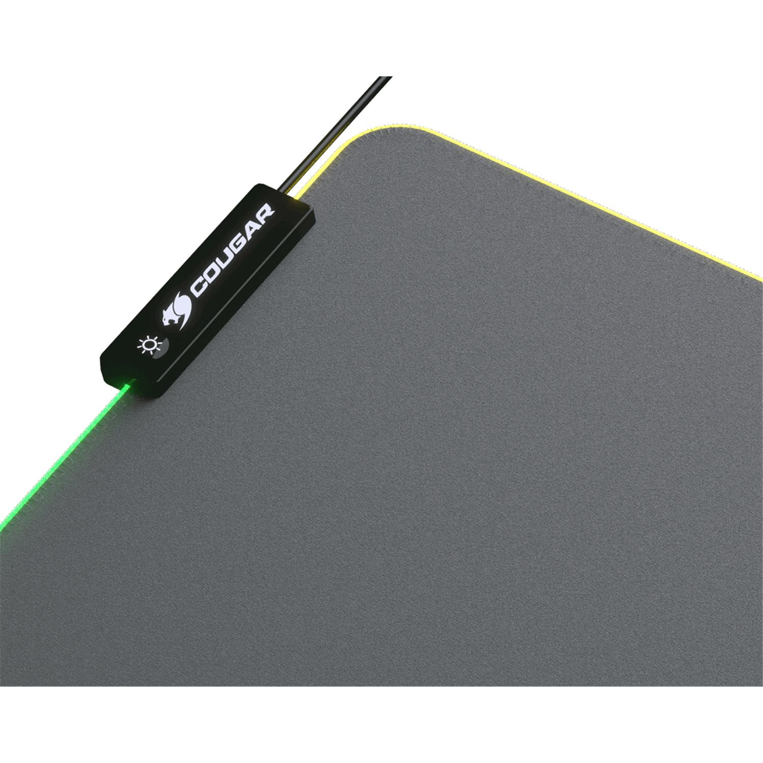 Zweites Bild vonCougar Gaming Gaming Mauspad NEON, ARGB, 350x300, Schwarz, Einfarbig, Stoff, Gummi, verschiedene, Anti-Rutsch-Basis, Gaming-Mauspad