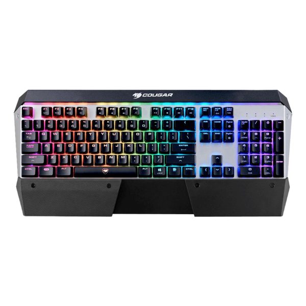 Cougar Gaming Gaming Tastatur Attack X3 RGB, Mechanisch, Cherry MX Braun, Kabelgebunden, USB, Mechanischer Switch, QWERTZ, RGB-LED, Schwarz, Silber