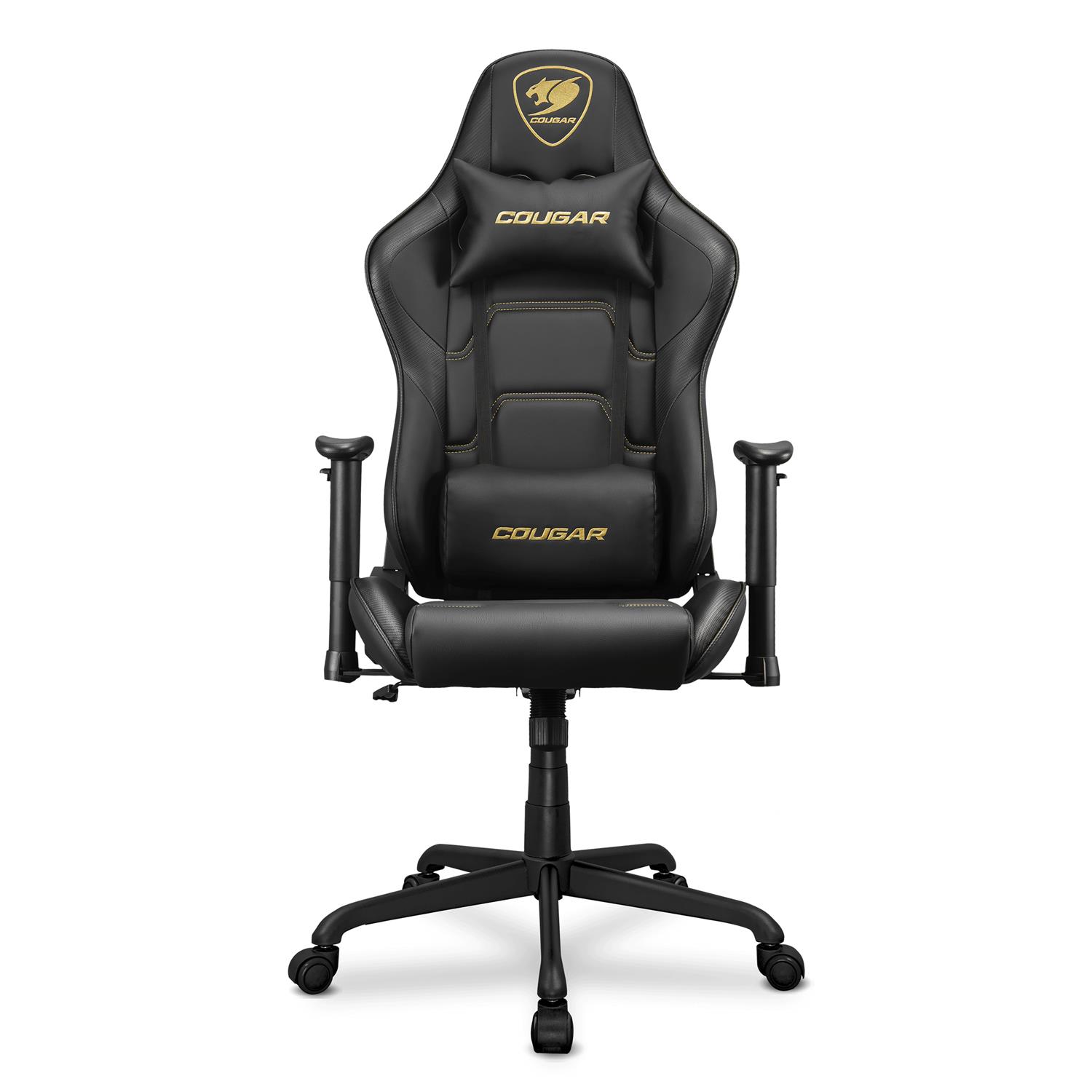 Cougar Gaming ARMOR Elite Royal, PC-Gamingstuhl, 120 kg, Gepolsterter Sitz, Gepolsterte Rückenlehne, Schwarz, Stahl