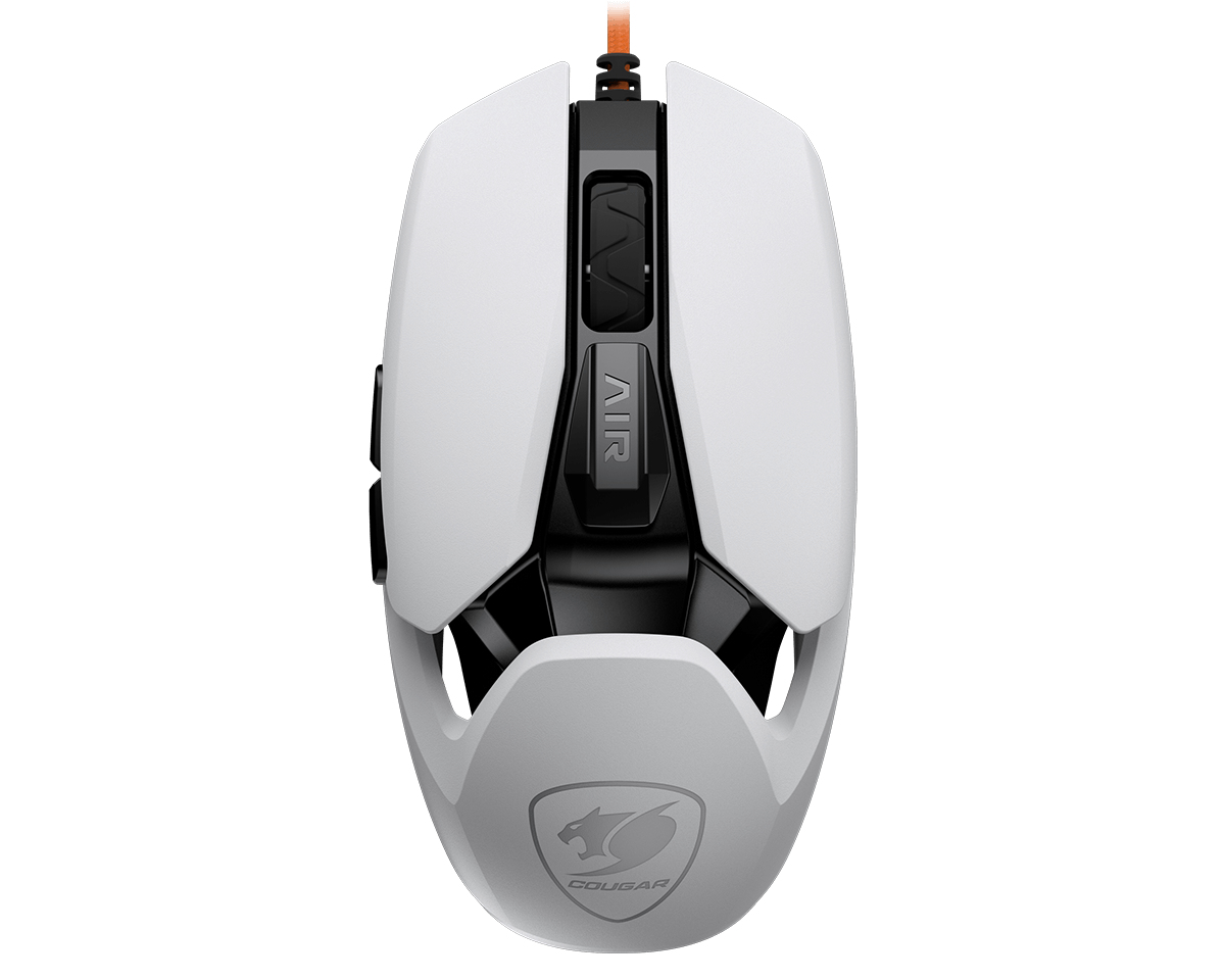 Cougar Gaming Gaming Maus AirBlader Tournament, Kabelgebunden, Weiß, rechts, Optisch, USB Typ-A, 20000 DPI, Weiß