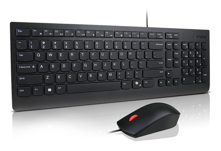 Zweites Bild vonLenovo 4X31R64414, Volle Größe (100%), Kabelgebunden, USB, Schwarz, Maus enthalten