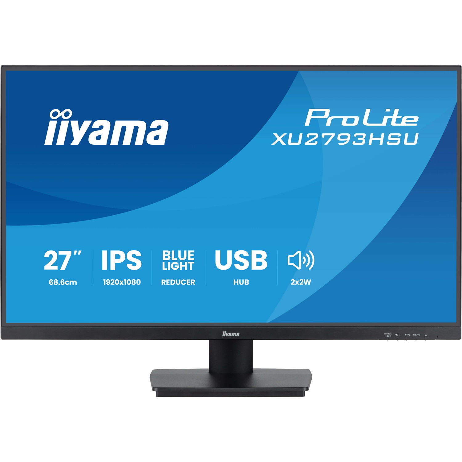 Iiyama ProLite XU2793HSU-B7, 68,6 cm (27"), 1080 x 1920 Pixel, Full HD, LED, 1 ms, Schwarz