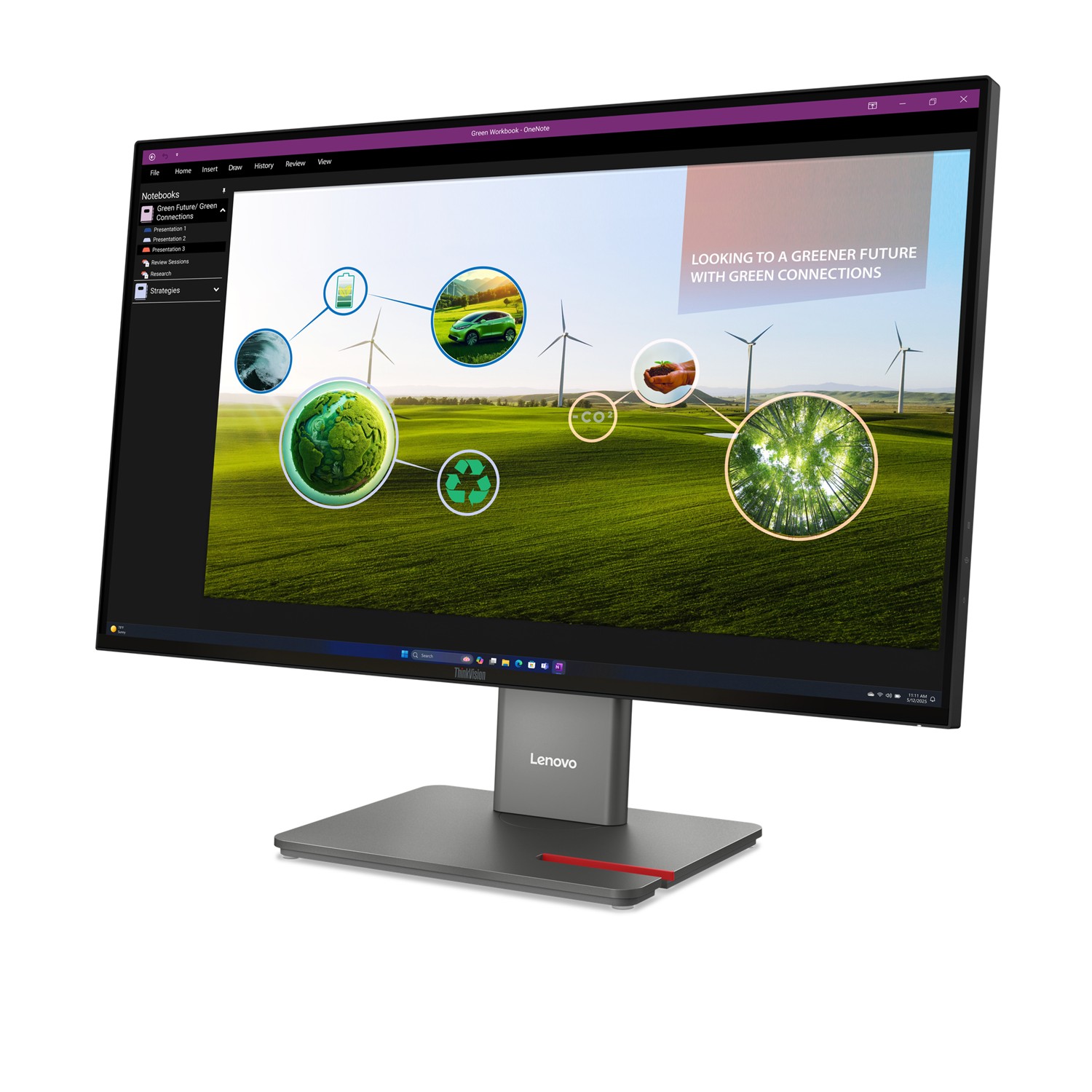 Zweites Bild vonLenovo ThinkVision P27Q-40, 68,6 cm (27"), 2560 x 1440 Pixel, Quad HD, LED, 6 ms, Schwarz