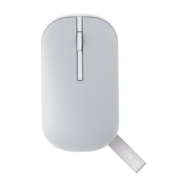 ASUS Marshmallow Mouse MD100, Beidhändig, Optisch, RF Wireless + Bluetooth, 1600 DPI, Grau