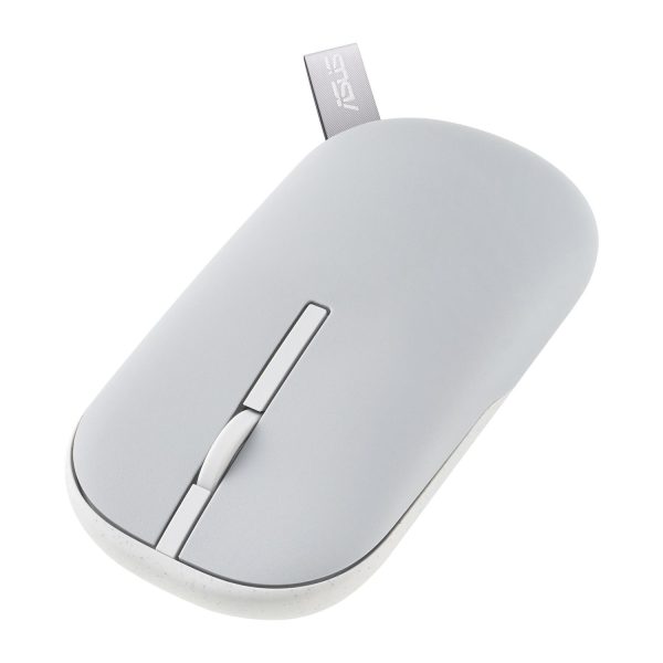 Zweites Bild vonASUS Marshmallow Mouse MD100, Beidhändig, Optisch, RF Wireless + Bluetooth, 1600 DPI, Grau