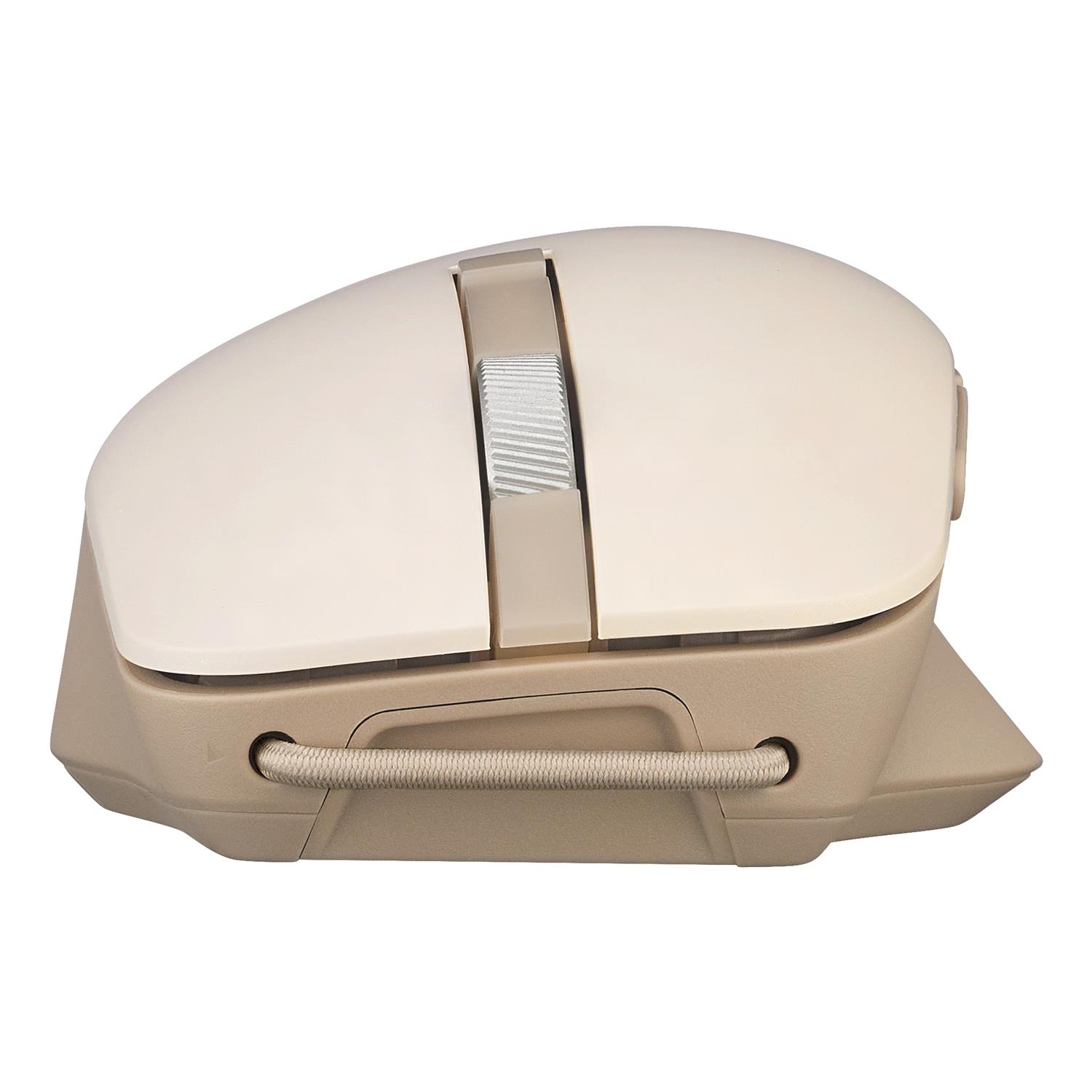 Zweites Bild vonASUS SmartO Mouse MD200 Silent Plus, Beidhändig, Optisch, RF Wireless + Bluetooth, 4200 DPI, Beige